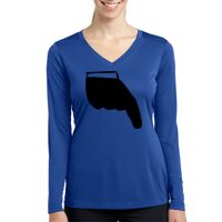 Ladies Long Sleeve PosiCharge ® Competitor™ V Neck Tee Thumbnail