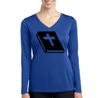 Ladies Long Sleeve PosiCharge ® Competitor™ V Neck Tee Thumbnail