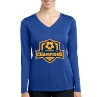 Ladies Long Sleeve PosiCharge ® Competitor™ V Neck Tee Thumbnail