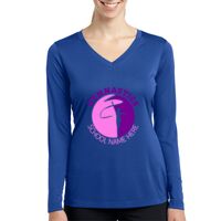 Ladies Long Sleeve PosiCharge ® Competitor™ V Neck Tee Thumbnail