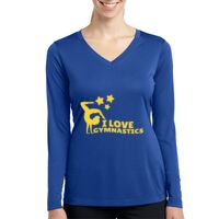 Ladies Long Sleeve PosiCharge ® Competitor™ V Neck Tee Thumbnail