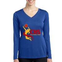 Ladies Long Sleeve PosiCharge ® Competitor™ V Neck Tee Thumbnail