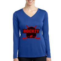 Ladies Long Sleeve PosiCharge ® Competitor™ V Neck Tee Thumbnail