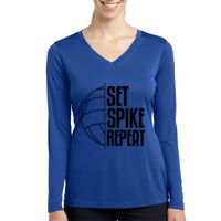 Ladies Long Sleeve PosiCharge ® Competitor™ V Neck Tee Thumbnail