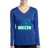 Ladies Long Sleeve PosiCharge ® Competitor™ V Neck Tee Thumbnail